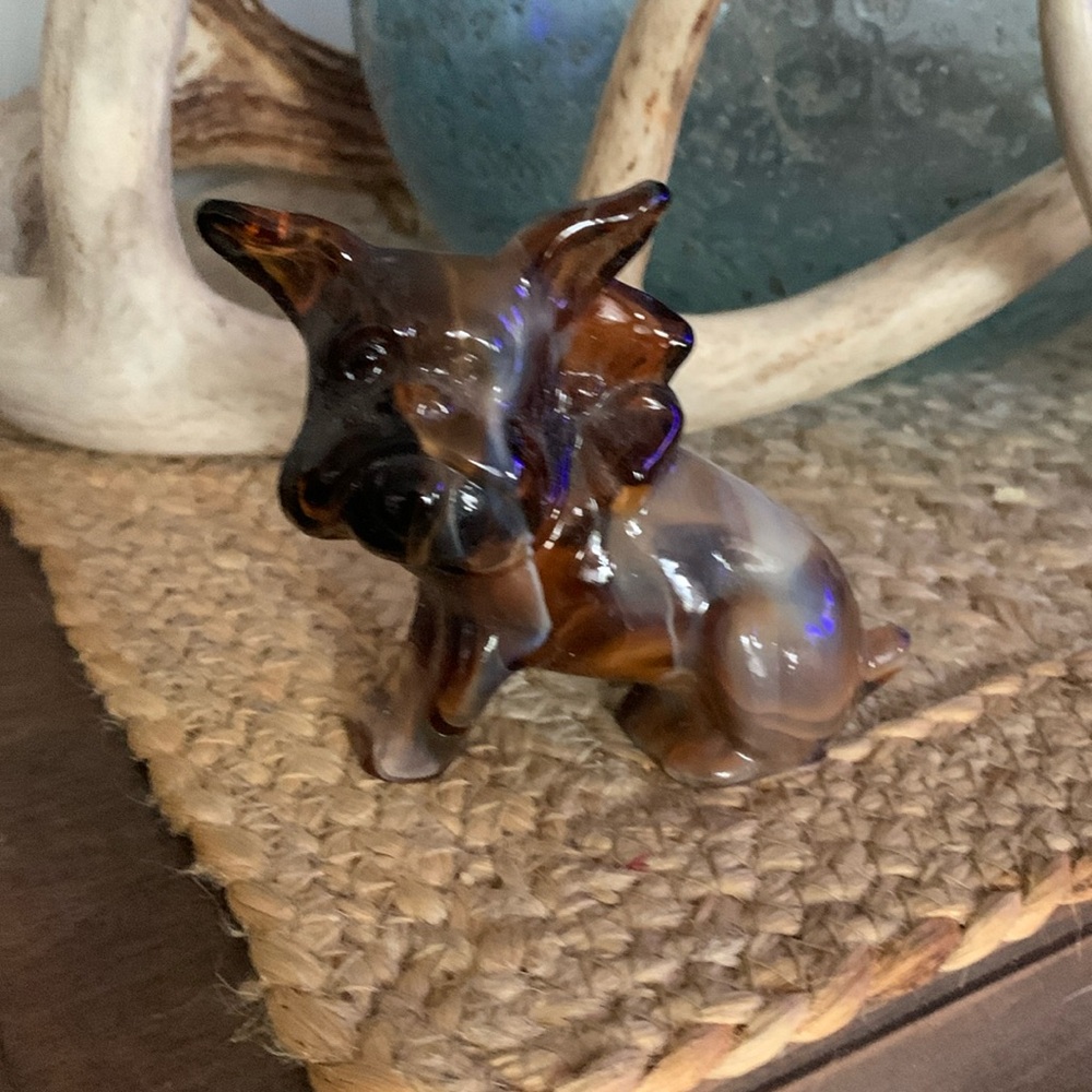Imperial caramel slag puppy dog vintage euc